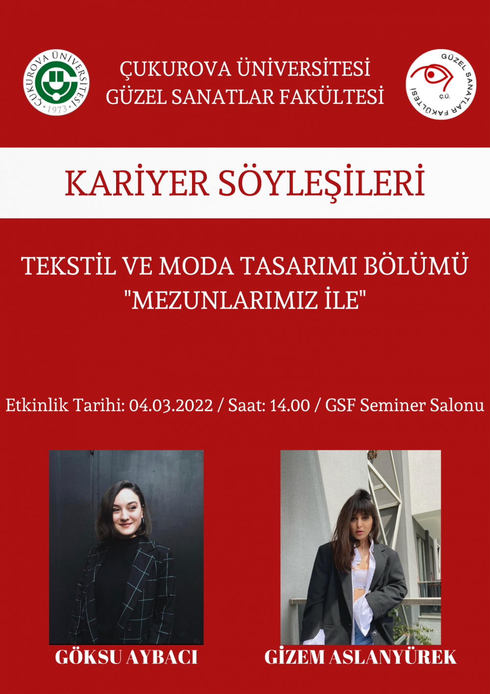 KARİYER SÖYLEŞİLERİ: TEKSTİL VE MODA TASARIMI BÖLÜMÜ "MEZUNLARIMIZ İLE"